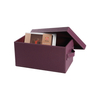 Leather Box with Lid | Large Faux Leather Box | Stitching Details with A Leather Tab for Opening | Organizer And Storage Box | A Decorative Box