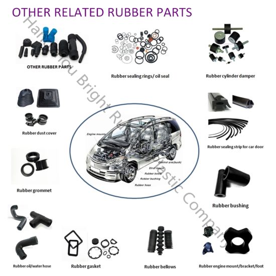 Rubber Bumper/Shock Absorber with Male Screw and Female Nut