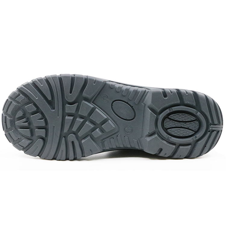 JK007 black leather steel toe comfortable safety shoes for men