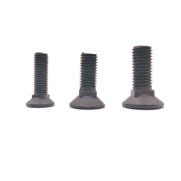 Boulon de charrue noir galvanisé à tête carrée DIN605 608 Gr 10,9 à tête plate CSK