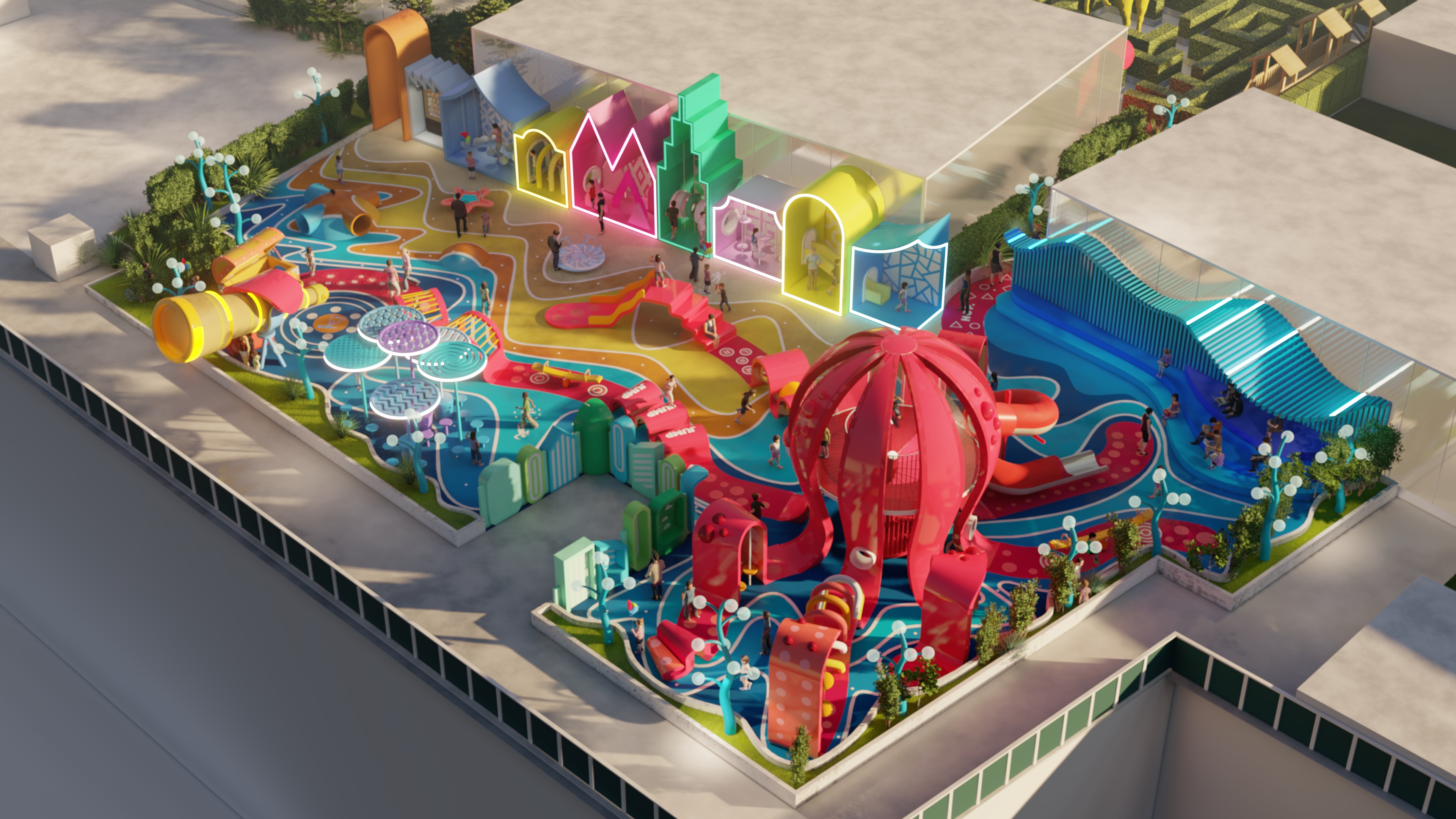 Octopus-Spielplatz im Freien Octopus Beach Town