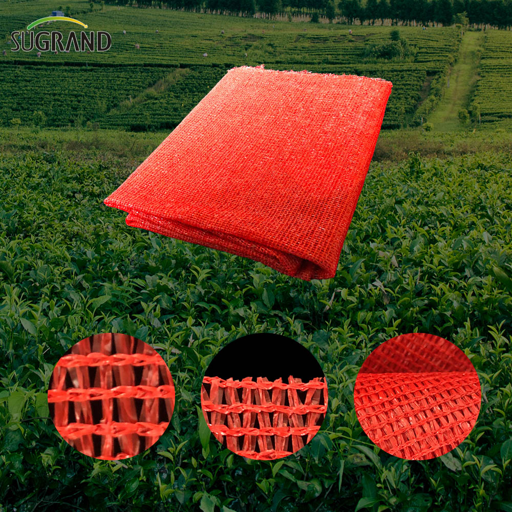 Malla de sombra roja de jardín para invernadero agrícola 