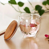Double Egg-Shaped Glass Drink Glasses Cup