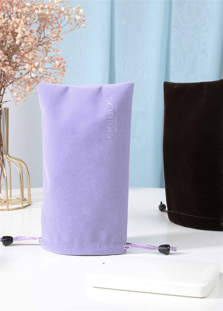 Customized Logo Printing Velvet Microfiber Mobile Phone Pouch
