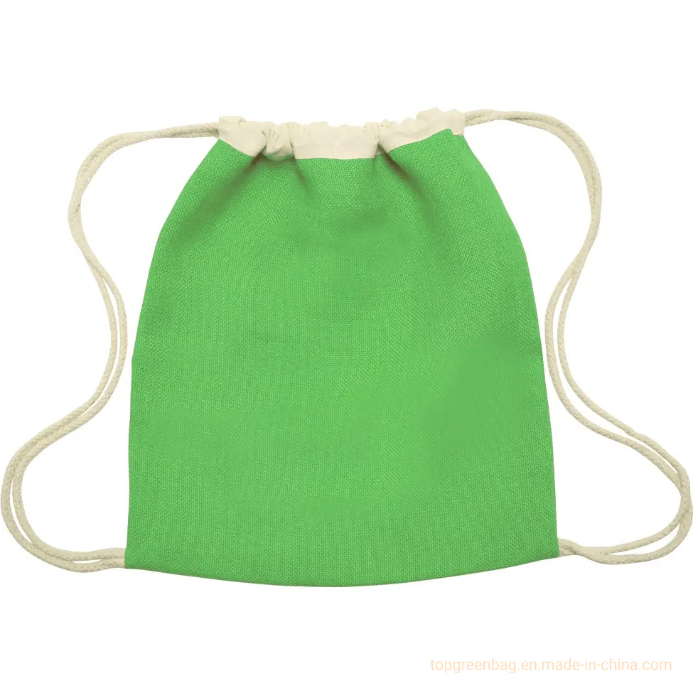 Eco-Friendly Large Jute/ Burlap Drawstring Backpack