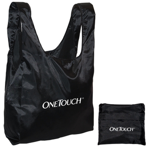2017 fashion foldable grocery bag polyester tote shopping bag with snap button (TP-FB203)