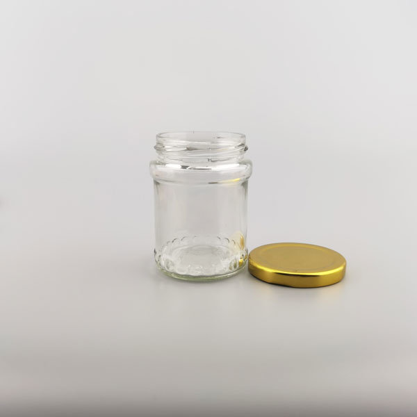 215ml Metal Screw Cap Jar for Food Packing Glass Jar