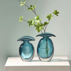 Royal Blue Colored Glass Flower Vase