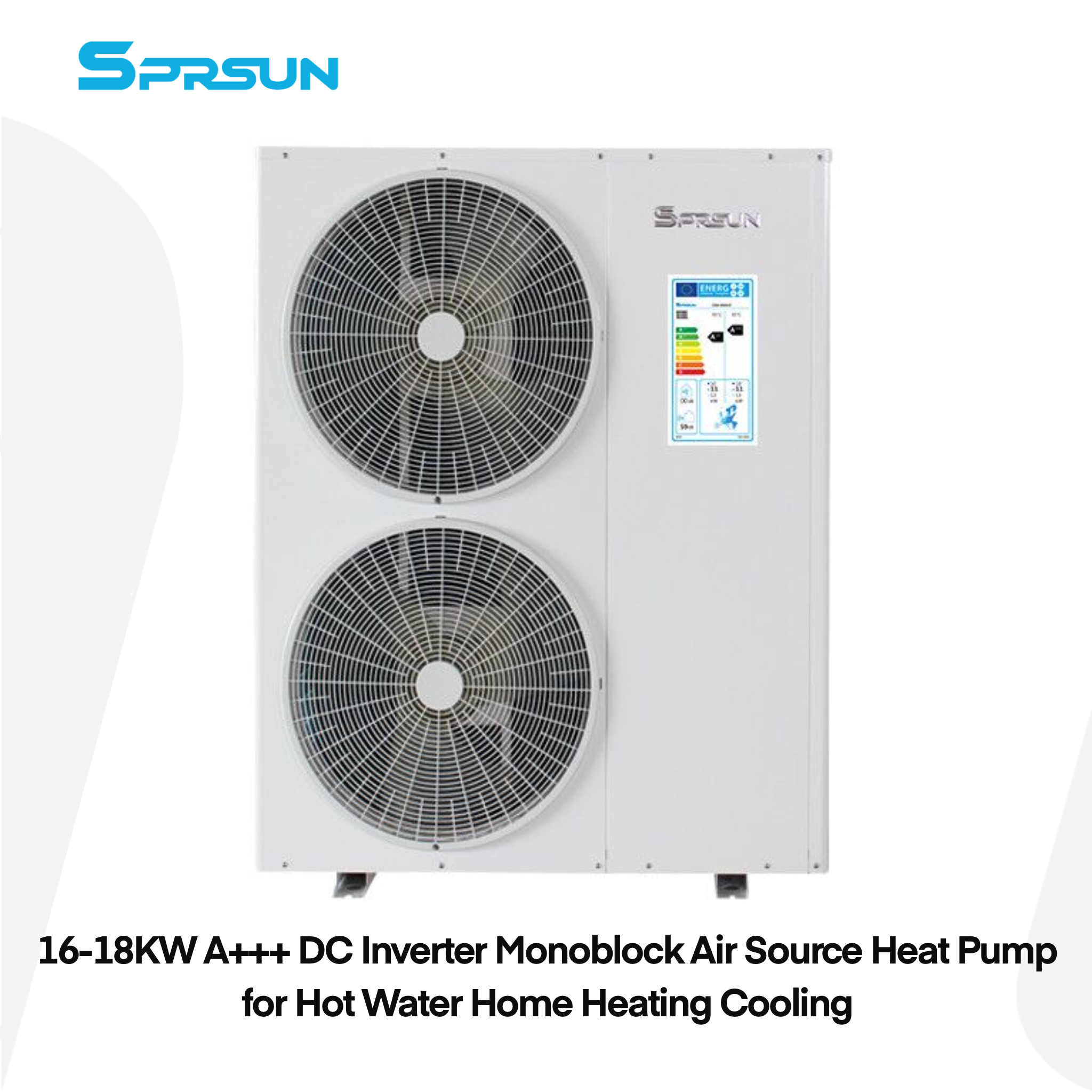 Bomba de calor monobloco de fonte de ar com inversor DC SPRSUN 16-18KW