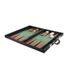High Quality Luxury Portable Wooden Pu Leather Backgammon Case with Checkers 