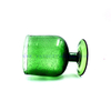 Yayun Luxury Short Stem Glass Hurricane Candle Jar/Tumbler/Cup Green Color