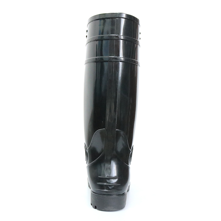 F30BB cheap black steel toe cap safety rain boot on sale