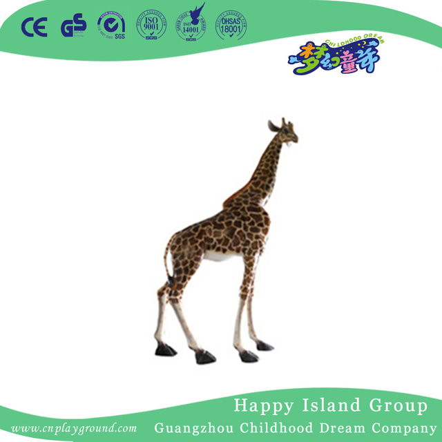 FRP große starke Giraffen-Tierskulptur im Freien (HHK-12802) 
