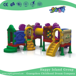 Kinder spielen kleinen Kombinations-Plastikdia-Spielplatz (WZY-473-40)