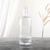 Embossed Rum Bottle Glass Whiskey Bottle with Cock