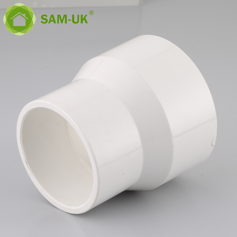 Sam-uk Fábrica al por mayor de plástico de alta calidad pvc tubería accesorios de plomería fabricantes 1 pulgada PVC alcantarillado reducción de acoplamiento