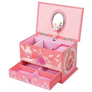 Pink Wholesale Music Boxes with Ballerina Girl Musical Jewellery Box 