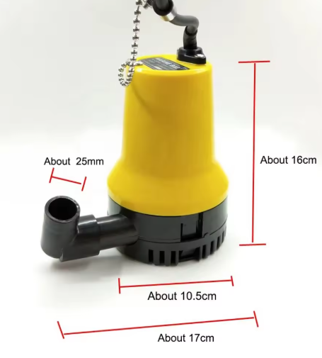 Pompe de cale miniature &agrave; &eacute;nergie solaire DC12V BL aliment&eacute;e par batterie