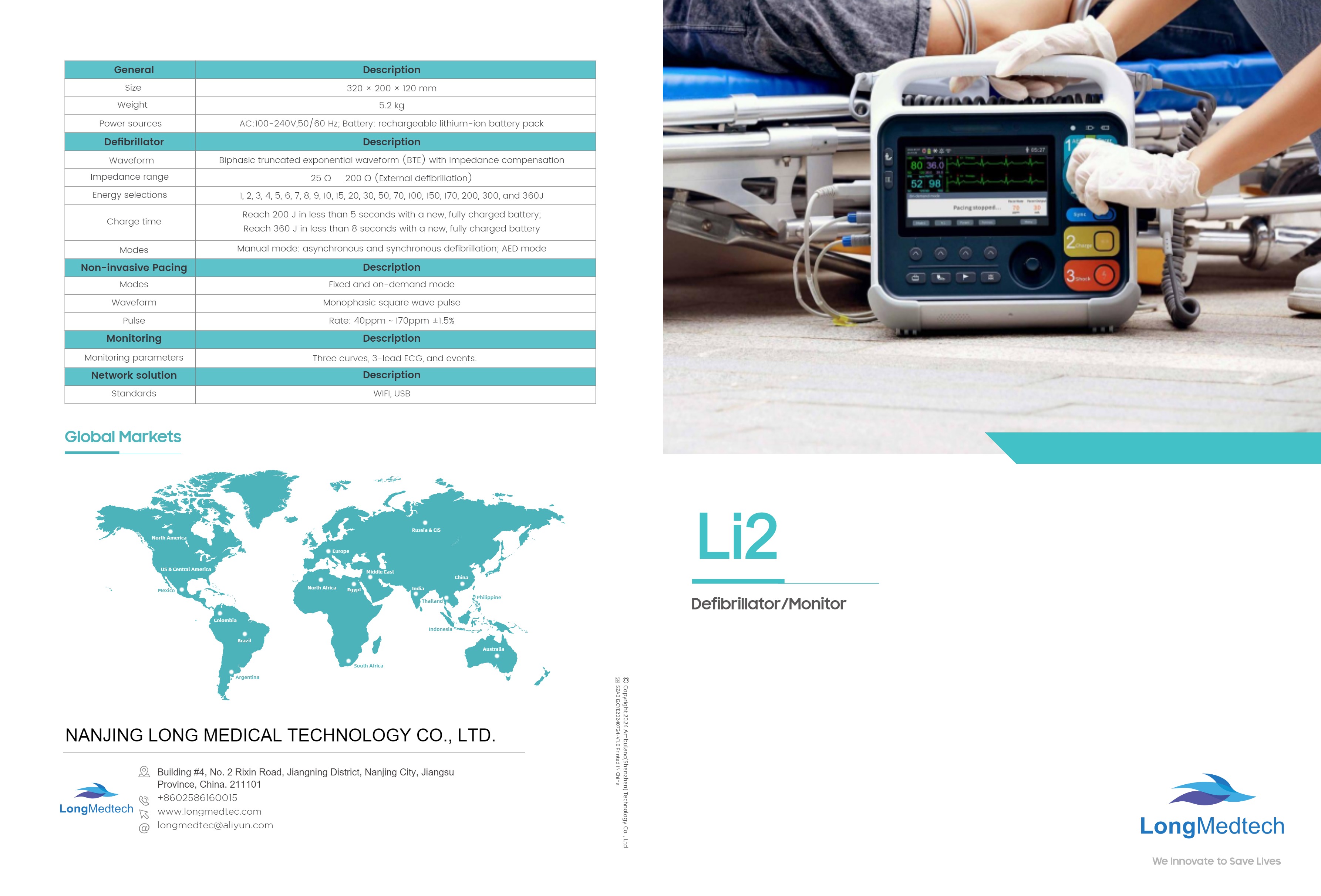 Monitor desfibrilador Li2-1
