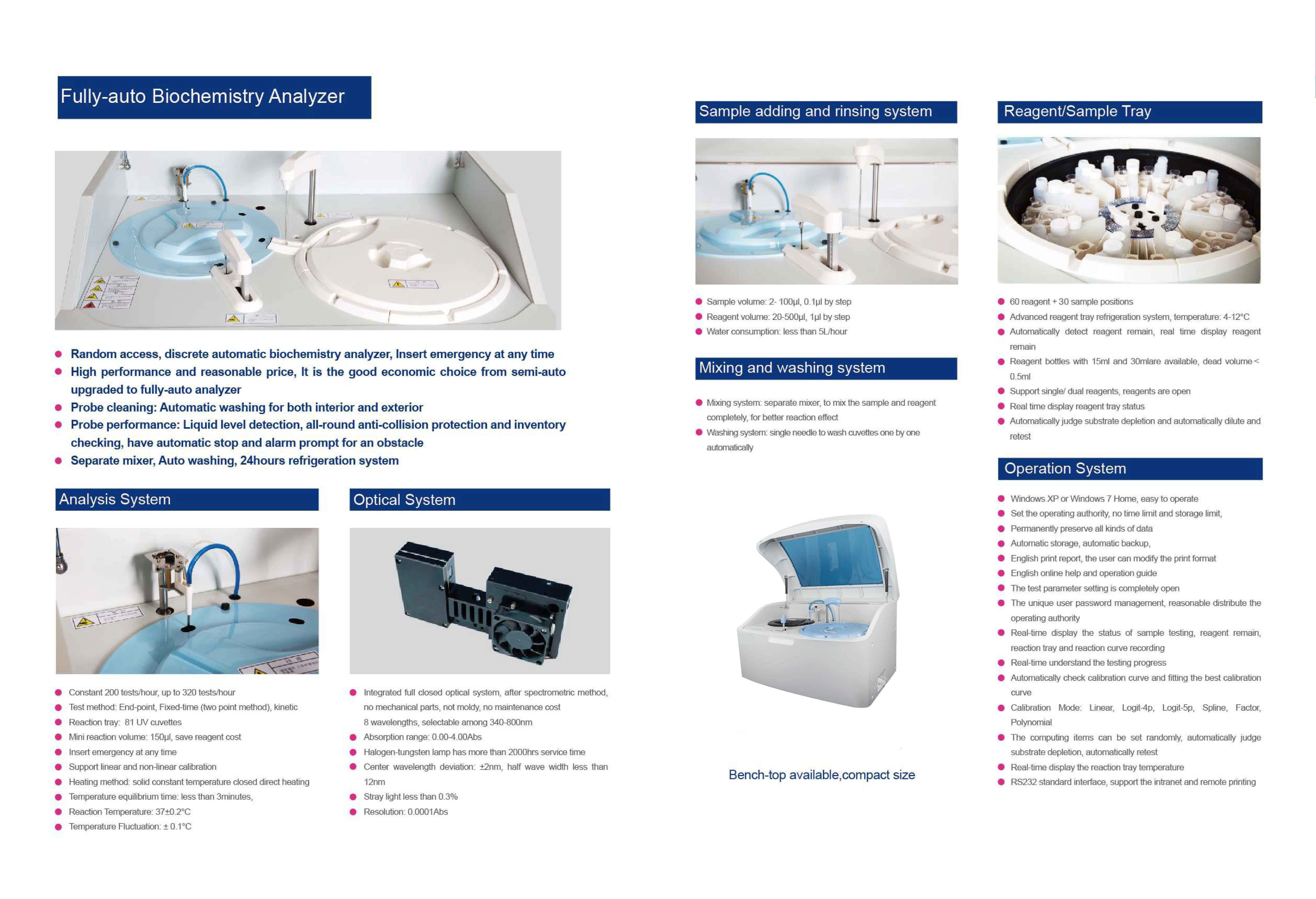 Analyseur de biochimie enti&egrave;rement automatique LMFB-200-2