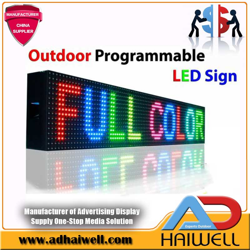 Programmierbare LED-Beschilderungs-Zeichen der farbenreichen Stangen-im Freien