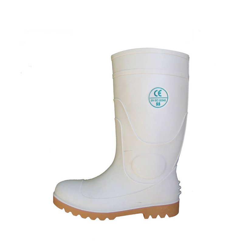 WNS CE approved steel toe cap food industry safety rain boots pvc