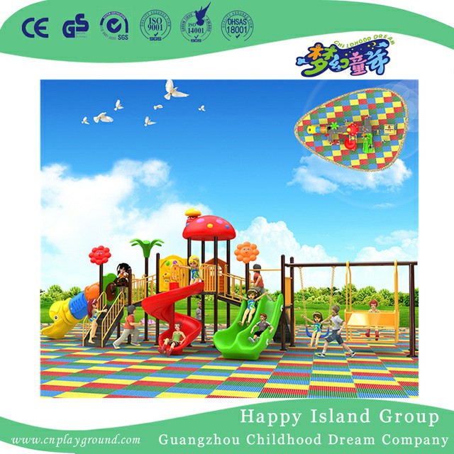Vergnügungspark im Freien große Kinderrutsche und Schaukel-Kombinationsset (BBE-B55)