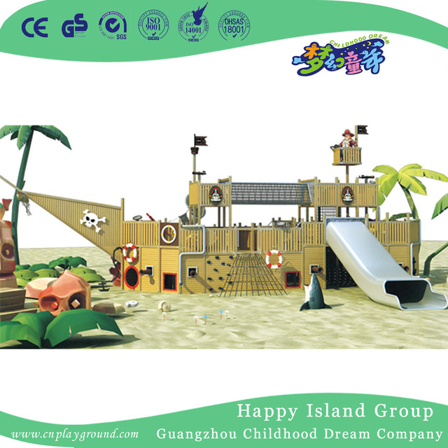 户外大型幼儿园木制海盗船游乐场（HHK-5702）