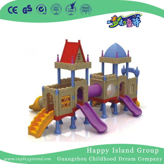 Kindergarten-Kinderplastikschloss-kleiner Dia-Spielplatz (WZY-483-14)