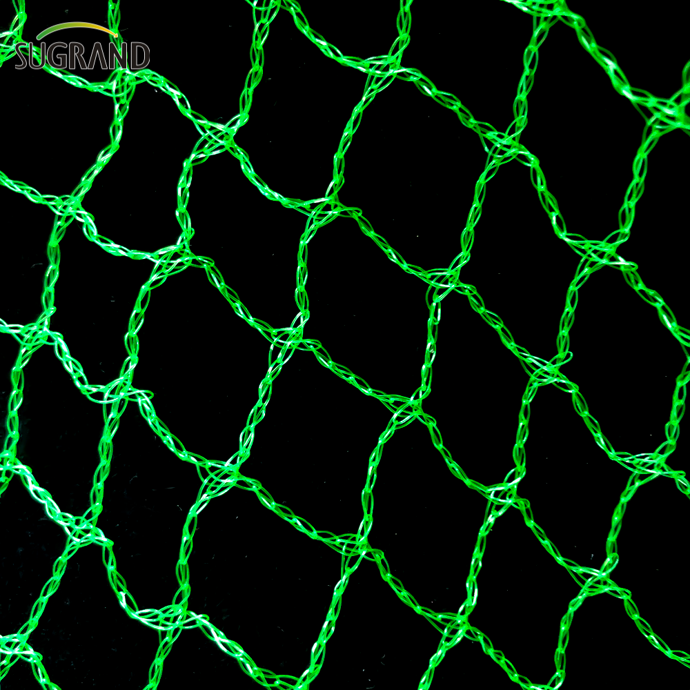 Red de pájaros verdes tejidos de 10 mm-30 mm para la red de pájaros de captura