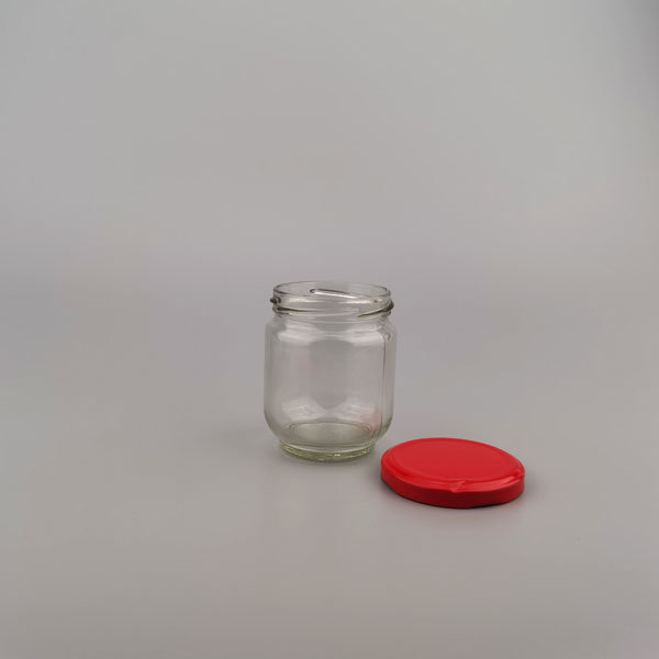 200ml Roud Shape with Metal Cap for Food Storage Glass Jar