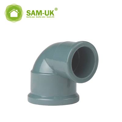 Fábrica al por mayor de alta calidad accesorios de fontanería tubo de PVC fabricantes de plástico de PVC 90 ° reducir codo