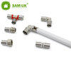 Accesorios de enjuague rehau ajuste dzr latón 1/2 presione una tubería b upc a compresión 16 mm Al pex-al-pex rosca de pez pex