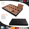 Luxury popular portable PU leather jewelry tray organizer for display