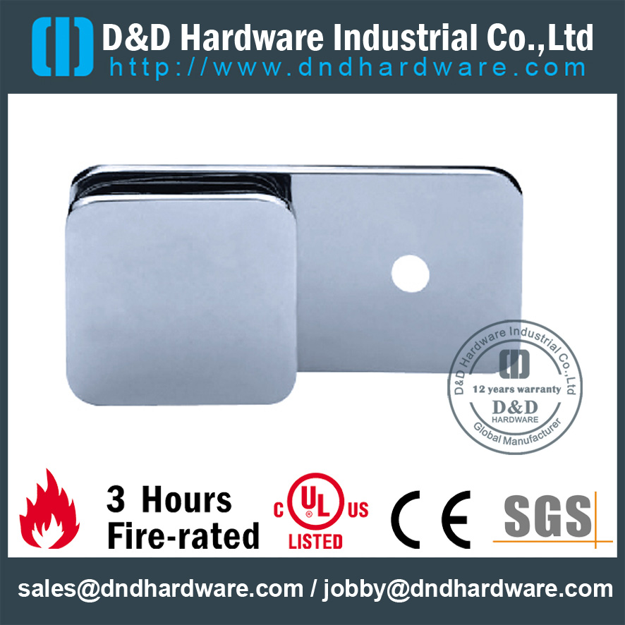 Clip de sujeción de vidrio de seguridad de acero inoxidable para baño-DDGC003