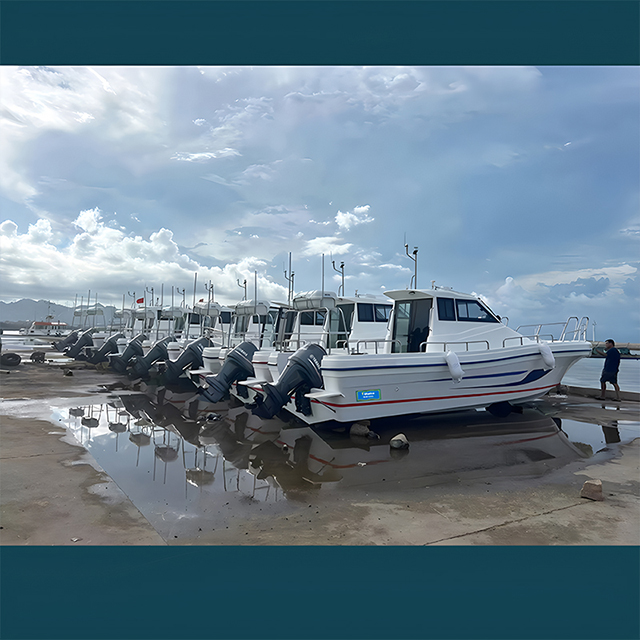 Bateau en fibre de verre de 34 pieds pour p&ecirc;cheur