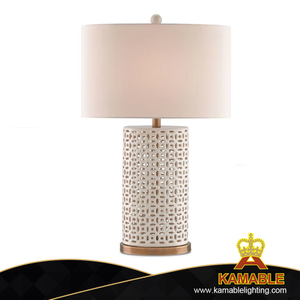 Великолепная керамическая ткань белая мебель настольная лампа в комнате (KIB-13T)
