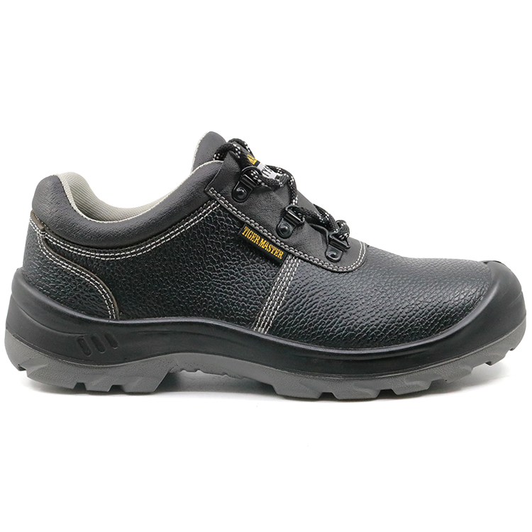 Low ankle steel toe cap leather work shoes safety for labor