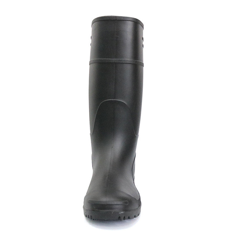 A8-BB Black non safety cheap matte pvc rain boots for work