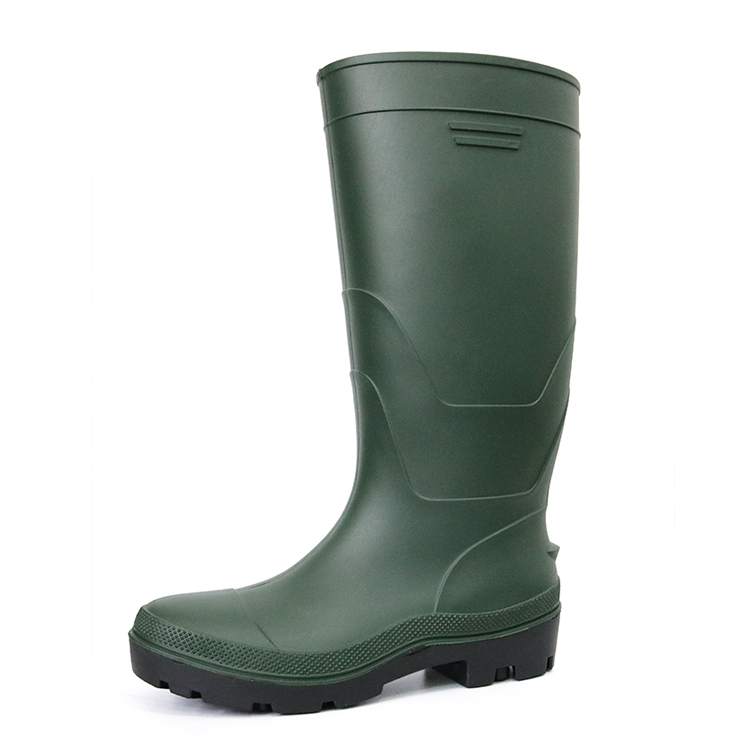 F35GB oil resistant light weight green plastic safety rain boot