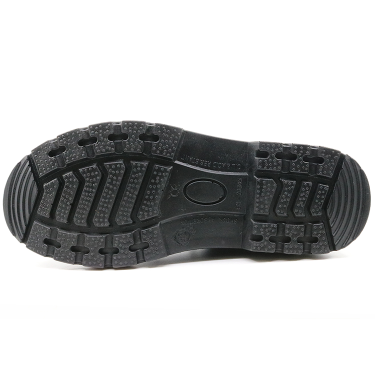 6005 Black microfiber leather steel toe executive safety shoes work