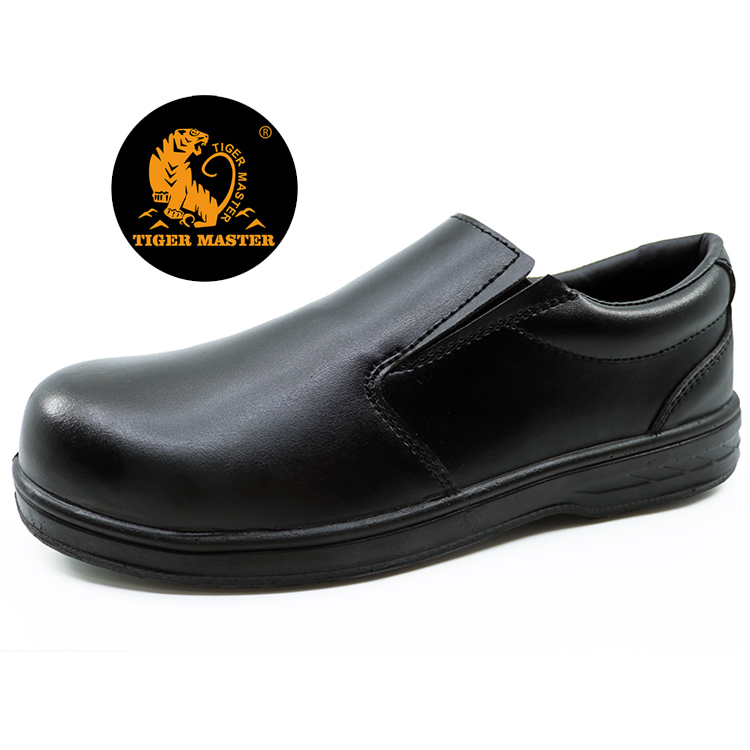 Black microfiber leather composite toe cap executive safety shoes