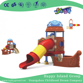Children Play Plastic Small Slide Pirate Ship Playground (ML-2006701)