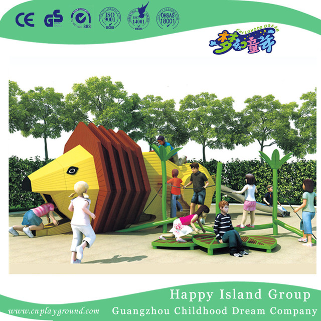 户外红马造型滑梯镀锌钢动物游乐场(HHK-2301)