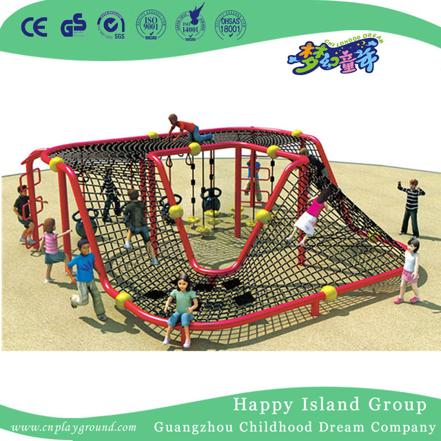Unregelmäßiger Netzkletterspielplatz im Freien für Kinderabenteuer (HHK-6101)