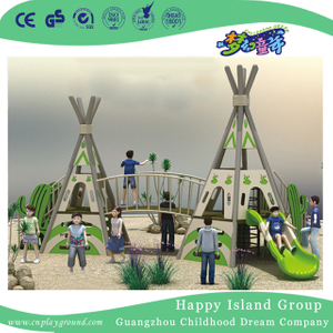 Kleiner Pyramiden-Kletterspielplatz im Freien mit Rutsche (HHK-5301)
