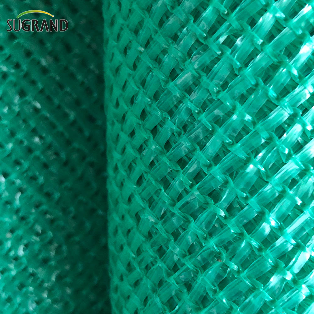 Red de sombra de cinta mono HDPE verde limón y negro