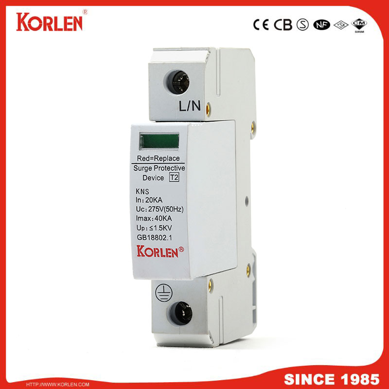 Korlen Kns Type SPD 275VAC Power 4p 10/350 25ka Surge Arrester Protector Device SPD