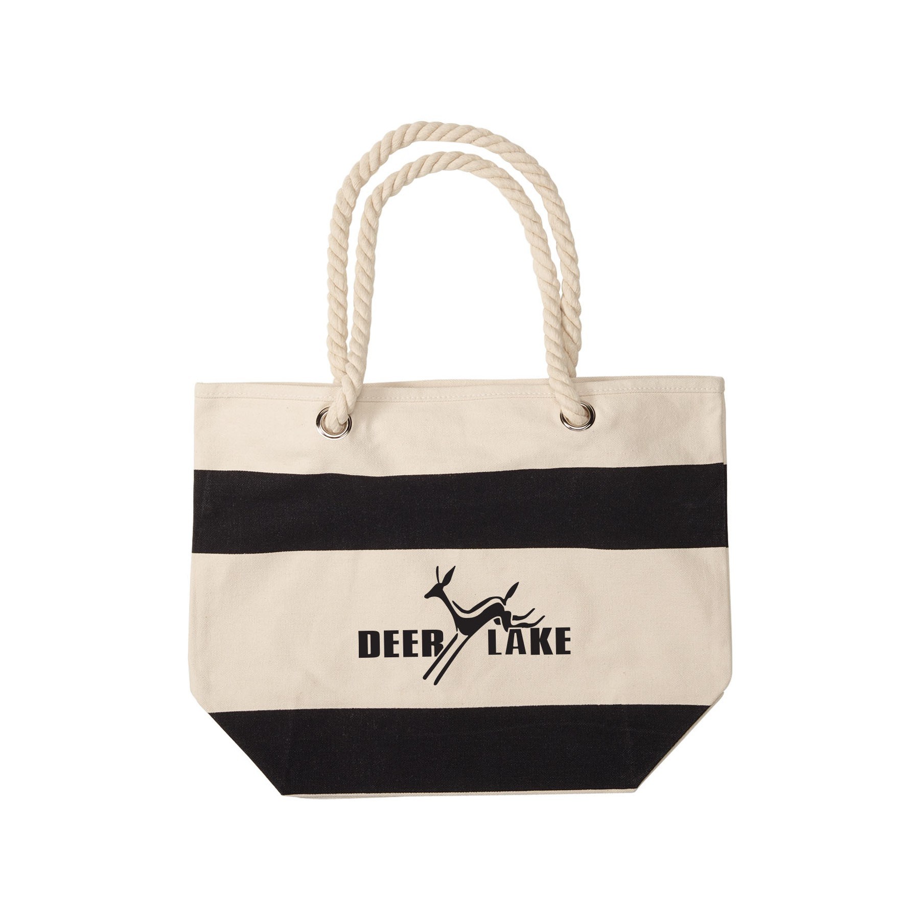 Designer Cotton Canvas Beach Tote with Cotton Rope Handle
