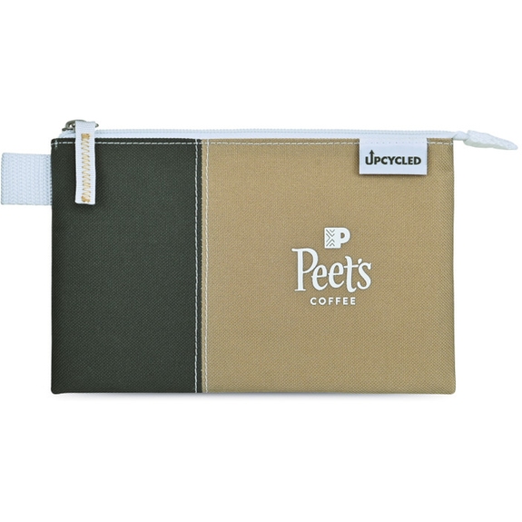 600d Oxford Polyester Flat Cosmetic Toiletry Makeup Zipper Pouch Storage Bag